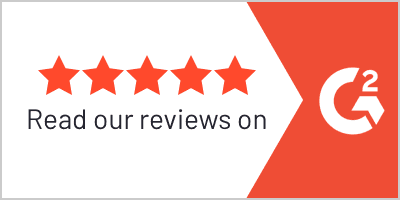 Badge showing five stars on G2